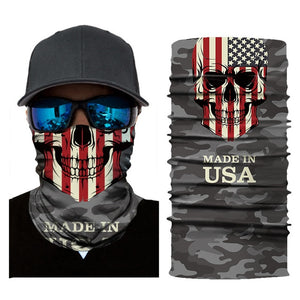 Camouflage Skull National Flag Seamless Scarf